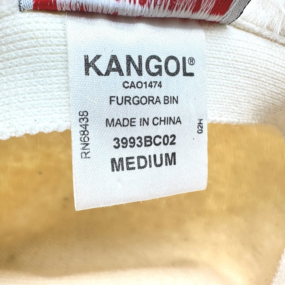 Vintage Kangol Furgora Bin Bucket Hat Off White Cream Fuzzy Angora Blend Medium - Picture 8 of 10
